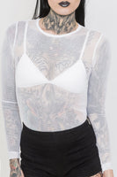 Tripp NYC Fishnet Long Sleeve (White)