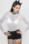 Tripp NYC Fishnet Long Sleeve (White)