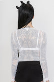 Tripp NYC Fishnet Long Sleeve (White)
