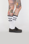 Creep Street Satan Is Waitin Socks (White)